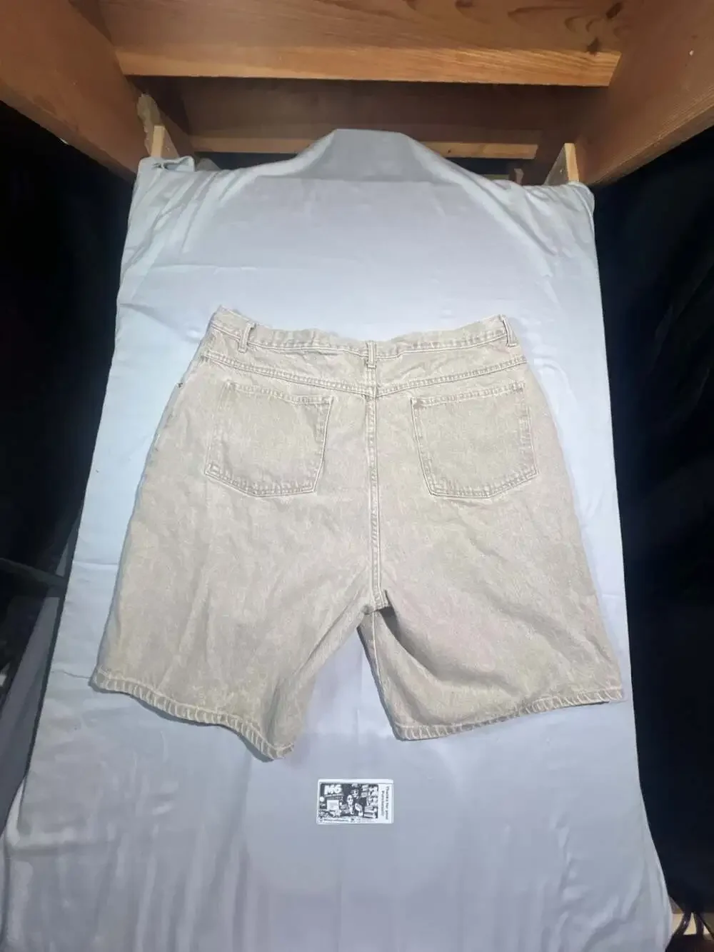 Vintage Baccini Baggy Tan Denim Jorts Size 24